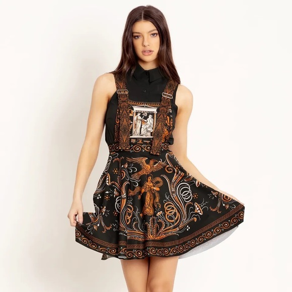 Blackmilk “GREEK ORNAMENT APRON DRESS” Size Medium M NWT Dress or Skirt - Picture 15 of 16